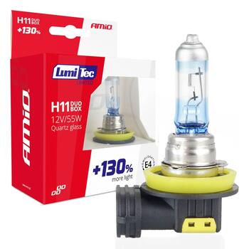 Halogen bulbs H11 12V 55W LumiTec LIMITED +130% DUO (02105)
