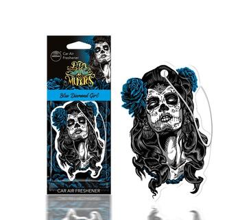 Gaisa atsvaidzinātājs Car air freshener AROMA DIA DE LOS MUERTOS Blue Diamond Girl (A10820)