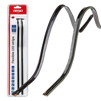 Elastīgas LED sānu lentes, baltas 2x30cm 12V AMIO-04575 (04575)