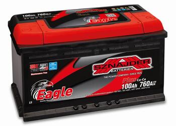 Auto akumulators 12 V / 100 AH / 760 A EN SZNAJDER EAGLE CALCIUM PLUS. (+) atrodas labajā pusē (SZE100R)