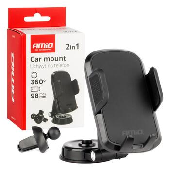 Rotating dashboard air vent phone holder 360° 2in1 (04138)