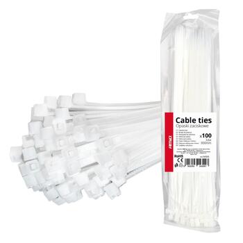 Plastmasas savilcēji balti 3.6×300mm 100 pcs. AMIO-04309 (04309)