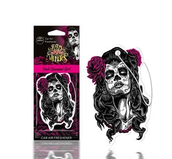 Gaisa atsvaidzinātājs Car air freshener AROMA DIA DE LOS MUERTOS Pink Diamond Girl (A83116)