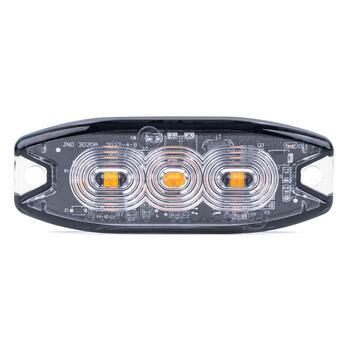 Slim Amber Grill Mount bākuguns 3x3W LED R65 R10 12/24V IP67 (02297)
