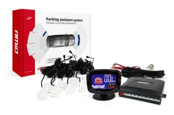 Parkošanās sensors assistant system LED-GRAF 8 sensor white (01600)