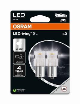 OSRAM SPULDZE P2W 12V 1.4W BA15S BLI2 DK (OS-7506DWP-2BL)
