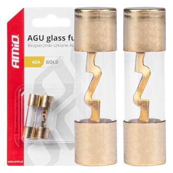 Drošinātāji stikla korpusā Car AGU glass fuses 60A AMIO-03487 (03487)
