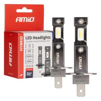 LED Auto spuldzes Hybrid series H1 6000K Canbus 60W AMIO-04112 (04112)