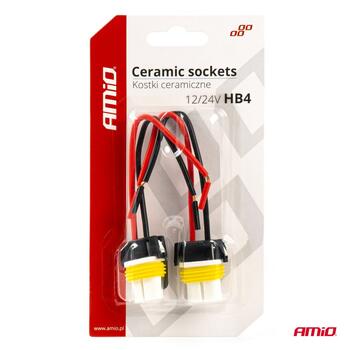 Taisna auto spuldzes ligzda H8/H11/H16 12V/24V Amio (03059m)