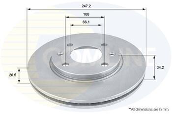 Bremžu disks COMLINE, CITROEN, PEUGEOT (1506V)