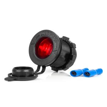 Ūdensdroša auto piepīpētāja ligzda with RED LED Backlight 12/24V AMIO-04219 (04219)