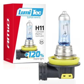 Halogen bulb H11 12V 55W LumiTec Super White +120% (02139)