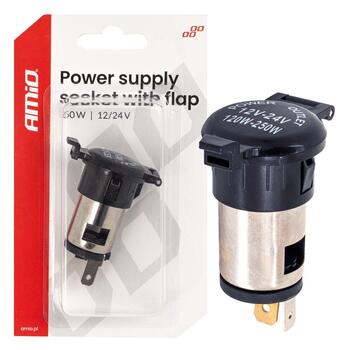 Strāvas ligzda 250W 12V 24V AMIO-04434 (04434)