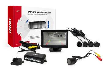 Autostāvvietas palīgsistēma TFT01 4,3” ar HD-301-IR 4 sensoriem melns (01593)