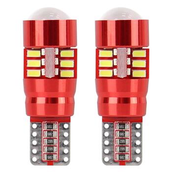 LED CANBUS spuldze 27SMD 3014 T10e (W5W) White 12V/24V (01446)
