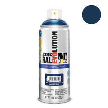 Ūdens bāzes akrila aerosola krāsa zila RAL 5003 PintyPlus Evolution 400ml (770)