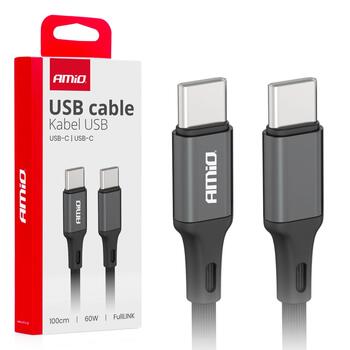 USB-C to USB-C cable 60W 100cm FullLINK AMIO-03902 (03902)
