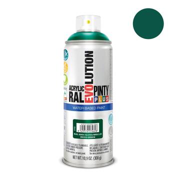 Ūdens bāzes akrila aerosola krāsa zaļa RAL 6005 PintyPlus Evolution 400ml (773)