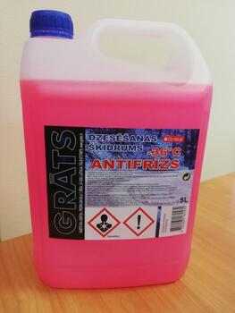 Antifrīzs sarkans - 36C° 5L GRATS. 3gb. (AS5L-3gb.)