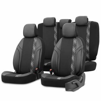 Auto sēdekļu pārvalku komplekts OTOM HORIZON 1808 BLACK/SMOKED 3-ZIP (OT86747m)