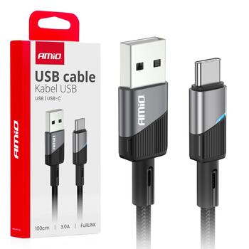 USB to USB-C cable 3A 100cm FullLINK AMIO-03923 (03923)