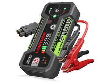 Auto akumulatora starteris LOKITHOR 12V 25.6Wh 1350A LiFePO4, piemērots līdz 6.5L benzīna, un 3.5L dīzeļdzinēju palaišanai. (J1350)