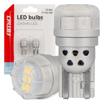 LED bulbs 360 Pure Light Series STANDARD T10 W5W 3x3020 SMD White 12V/24V AMIO-03725 (03725)