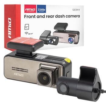 Videoreģistrators Dash Cam 4K + 2K WLAN 512 GB WIFI UHD AMIO-04801 (04801)