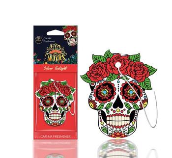 Gaisa atsvaidzinātājs Car air freshener AROMA DIA DE LOS MUERTOS Silver Tatoo (A83118)