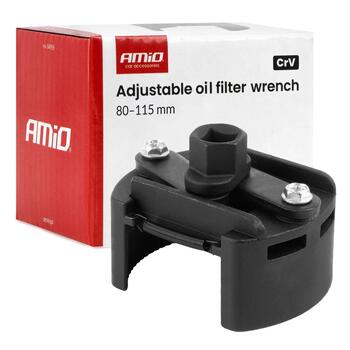 Eļļas filtra atslēga 80–115 mm CrV AMIO-04955 (04955)