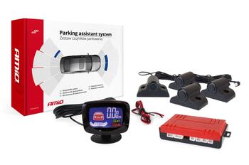 Auto parkošanās sensors LED-GRAF 4 sensor black TRUCK 19mm (02280)
