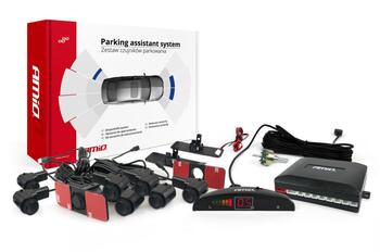 Auto parkošanās sensors LED 8 sensor black inside mount 16,5mm (02256)