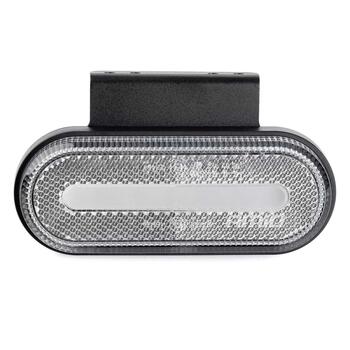 LED gabarītu gaisma AMiO OM-01-W ovāla, balta (02375)
