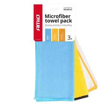 Mikrošķiedras dvieļu komplekts 30x40cm 275/300/600g AMIO-03750 (03750)