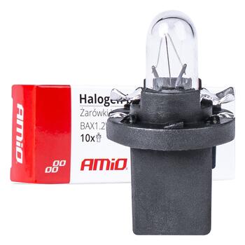 Halogen spuldze B8.5D 12V 8.5W BAX1.2W white 10pcs (03371)