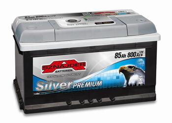 Auto akumulators 12 V / 85AH / 800 A EN SZNAJDER  SILVER PREMIUM.(+) atrodas labajā pusē (SZS85R)