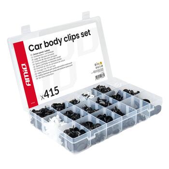 Auto virsbūves un remonta plastmasas skavas 415 pcs. AMIO-04738 (04738)