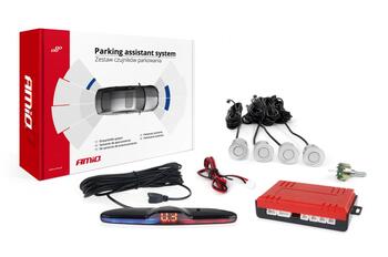 Auto parkošanās sensorsMAX LED 4 sensor silver (02288)