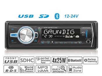 GRUNDIG GX-3324 12/24V Automagnetola ar BLUETOOTH/USB/SD/AUX (1705-004-GX3324)