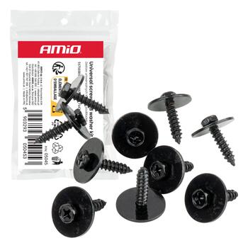 Universāls skrūvju un paplāksņu komplekts, 10 sets AMIO-05045 (05045)