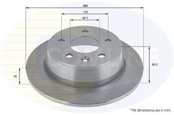 Bremžu disks COMLINE, V-CLASS, W638, (1613)