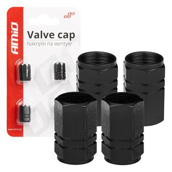 Alimīnija auto ventiļu vāciņi micītes black 4 pcs (02237)