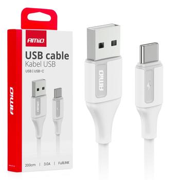 USB to USB-C cable 3A 200cm FullLINK AMIO-03918 (03918)