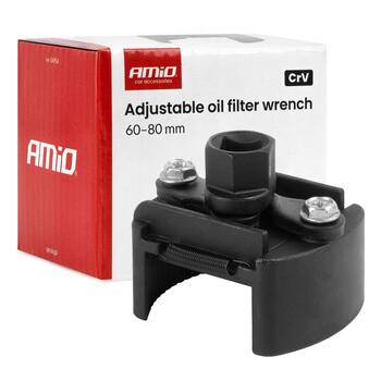 Eļļas filtra atslēga 60–80 mm CrV AMIO-04954 (04954)