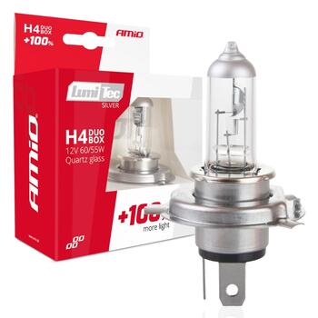 Halogen spuldze H4 12V 60/55W LumiTec SILVER +100% DUO (01402)
