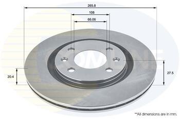 Bremžu disks COMLINE, CITROEN, PEUGEOT (1504V)