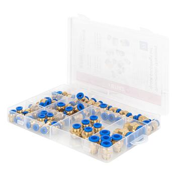 Ātro savienojumu k-ts. pneimatikai, 1 4-16mm 72 pcs AMIO-04922 (04922)