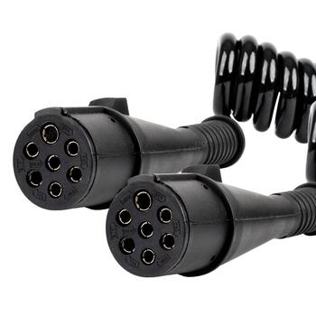 Piekabes kontaktligzdu pagarinātājs TIR 2x 7 PIN typ N 5m 24V AMIO-04380 (04380)