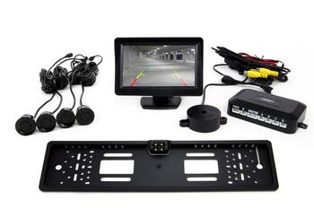 Autostāvvietas palīgsistēma TFT01 FT 4,3” ar CAM-402 LED 4 sensori melns (01552)