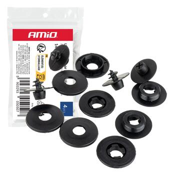 Universāls grīdas paklāja klipšu komplekts 14 mm, 4 pcs. AMIO-05050 (05050)